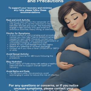 Post Amniocentesis Instructions