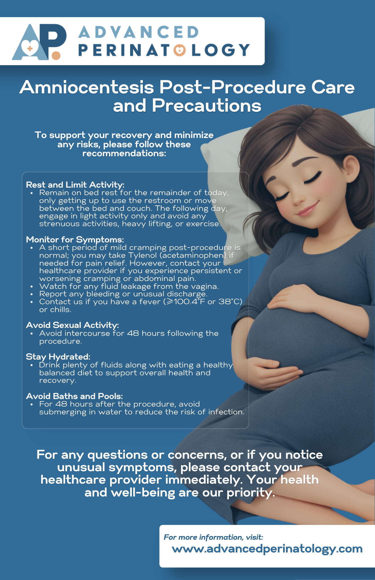 Post Amniocentesis Instructions